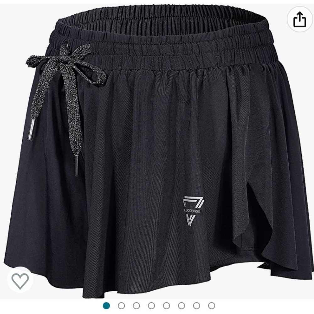 Black Flowy Shorts